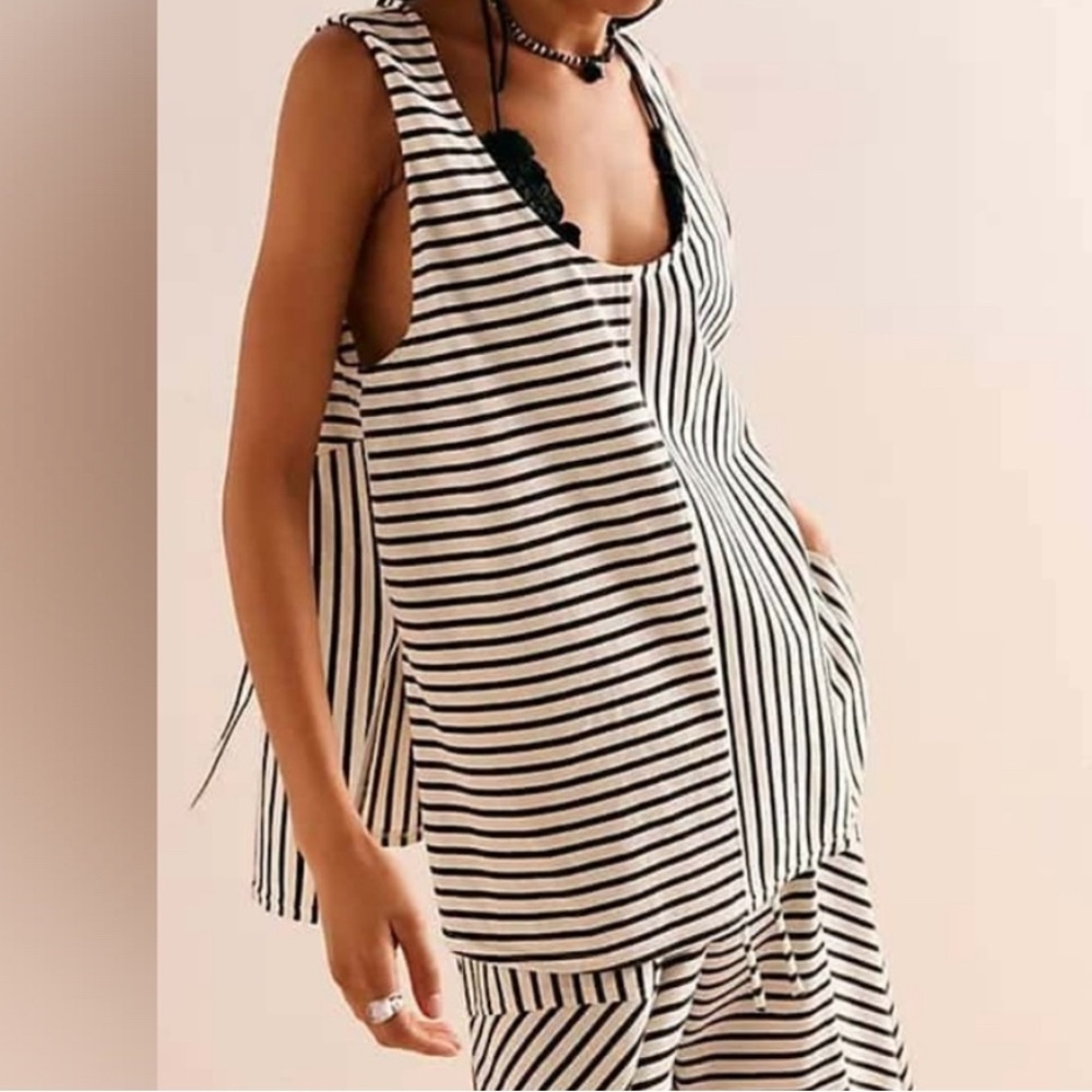 Free People Julie Striped Tunic - medium